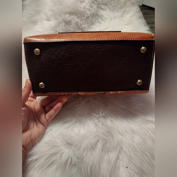 Vintage cowhide leather women's handbag with matching wallet - Picture 4 of 9